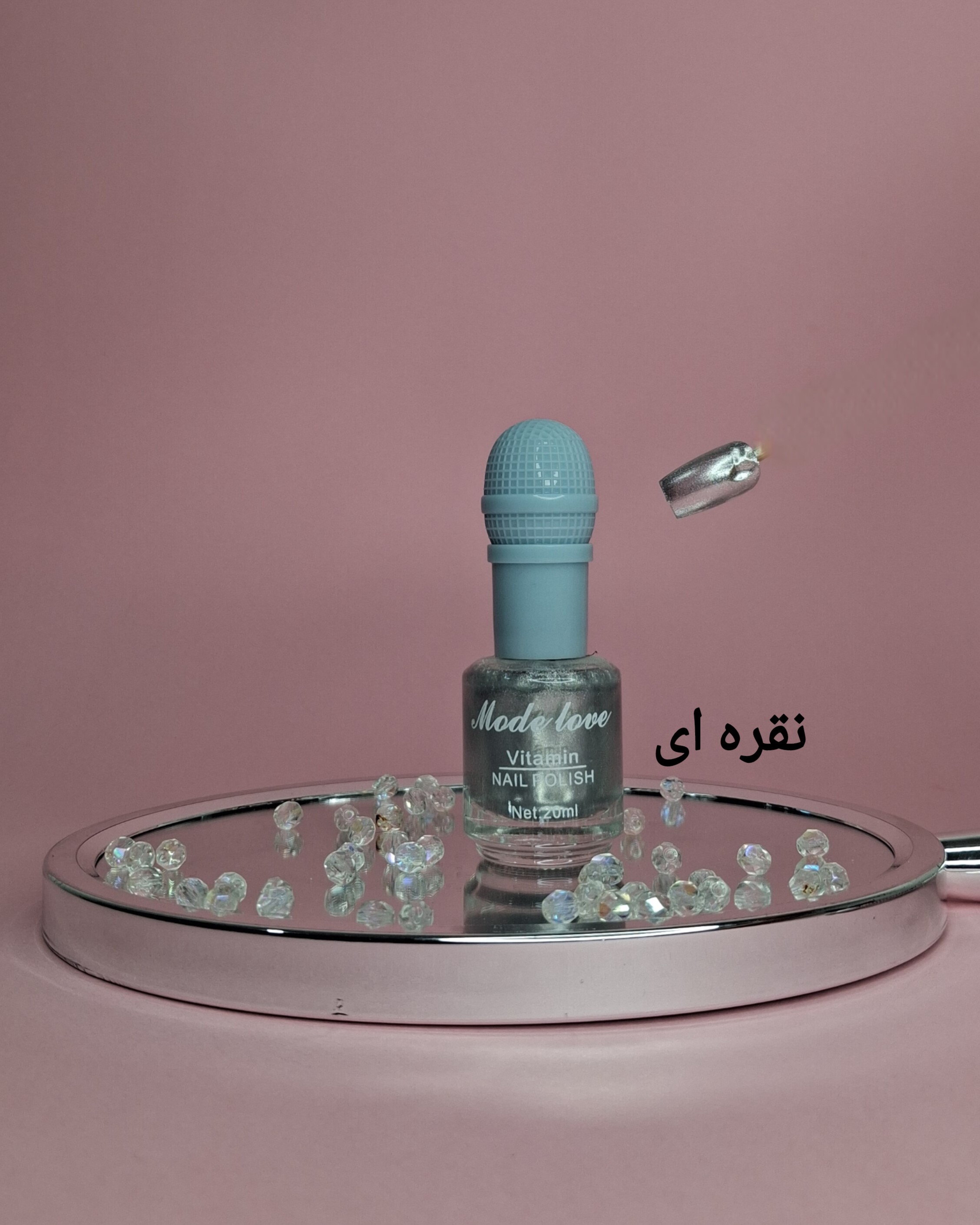 لاک ناخن طرح میکروفن حجم 20 میل