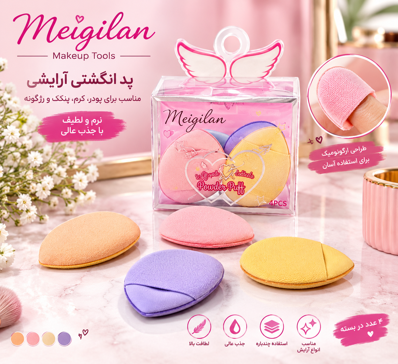 پد انگشتی جعبه 4 عددی